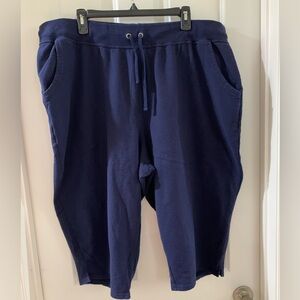 Just My Size Blue Capris Elastic Waistband